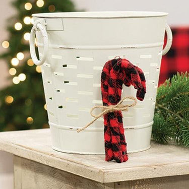 4 Set Buffalo Check Candy Canes - The Fox Decor